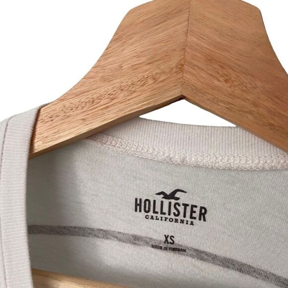 Hollister White Basic Long Sleeve Crewneck Sweatshirt in Size XS - Picture 6 of 8